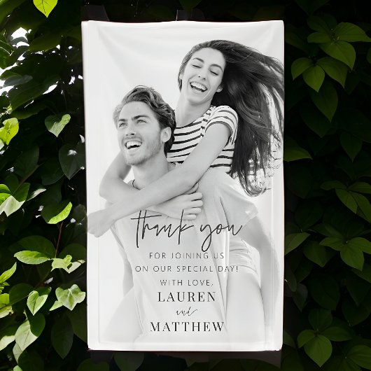 Moderne eenvoudige minieme camouflage bedankt spandoek