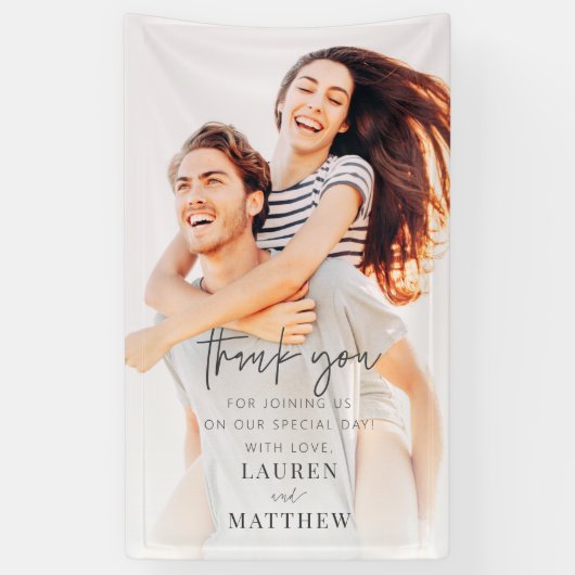 Moderne eenvoudige minieme camouflage bedankt spandoek (Verticaal)