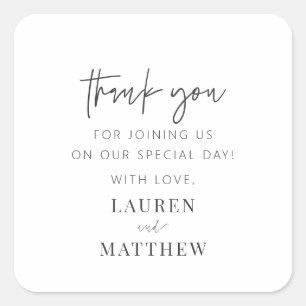 Moderne eenvoudige minieme camouflage bedankt vierkante sticker