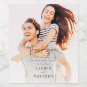 Moderne eenvoudige minieme camouflage bedankt wijn etiket (Enkel label)