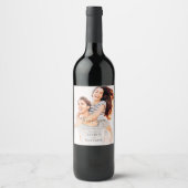 Moderne eenvoudige minieme camouflage bedankt wijn etiket (Voorkant)