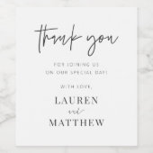 Moderne eenvoudige minieme camouflage bedankt wijn etiket (Enkel label)