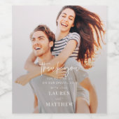 Moderne eenvoudige minieme camouflage bedankt wijn etiket (Enkel label)