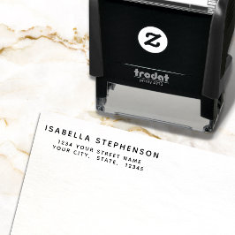 Moderne Eenvoudige Minimaal Retouradres Zelfinktende Stempel