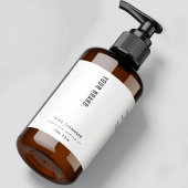 Moderne Eenvoudige Minimal 4 OZ Cosmetische Fles L Rechthoekige Sticker