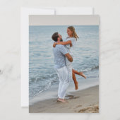 Moderne Eenvoudige Minimale 4 Collage Foto Save The Date (Achterkant)