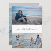 Moderne Eenvoudige Minimale 4 Collage Foto Save The Date (Voorkant / Achterkant)