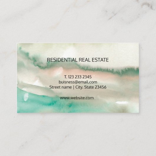 moderne eenvoudige , minimale architectuurbus visitekaartje (Achterkant)