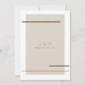 Moderne eenvoudige minimale beige Tan Gold Deco br Kaart (Achterkant)