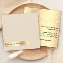 Moderne Eenvoudige Minimale Faux Gold Brushed Meta