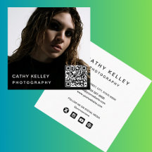 Moderne Eenvoudige minimale foto-QR-code Sociale m