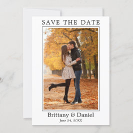 Moderne, eenvoudige, minimale foto save the date