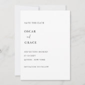 Moderne, eenvoudige, minimale foto save the date (Voorkant)