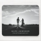 Moderne Eenvoudige Minimale Fotografe Bedrijf Muismat (Voorkant)