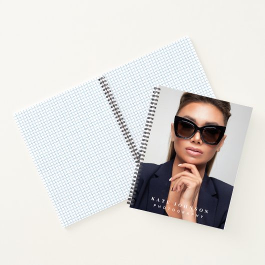 Moderne Eenvoudige Minimale Fotografe Bedrijf Notitieboek (Binnen)