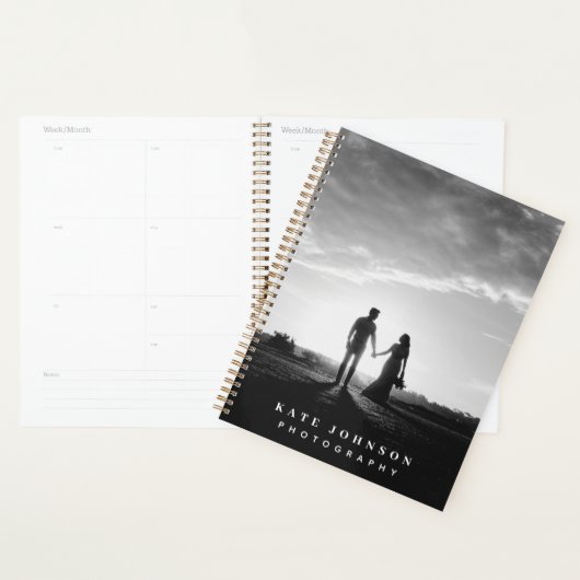 Moderne Eenvoudige Minimale Fotografe Bedrijf Planner (Display)