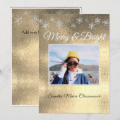 Moderne, eenvoudige, minimale gele kerst aankondiging (Voorkant / Achterkant)