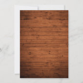 Moderne, eenvoudige, minimale houtenfoto save the date (Achterkant)