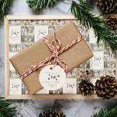 Moderne eenvoudige minimale Kerstmis elegant Bedankjes Labels