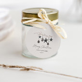 Moderne eenvoudige minimale Kerstmis elegant Bedankjes Labels