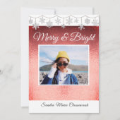 Moderne, eenvoudige, minimale metalen kerstanno aankondiging (Voorkant)