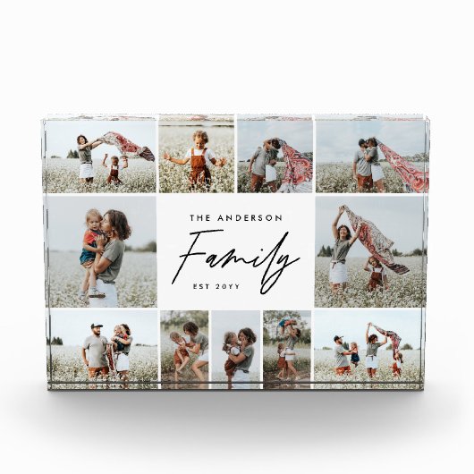 Moderne eenvoudige minimale multi-foto familie cad fotoblokken (Voorkant)