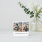 Moderne, eenvoudige, minimale professionele foto vierkante visitekaartje (Staand voorkant)