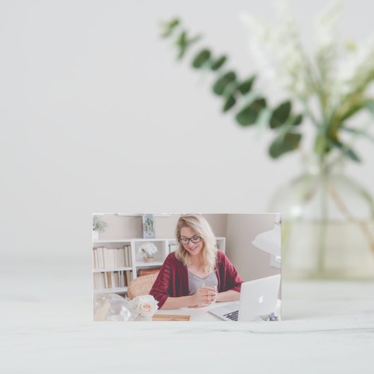 Moderne Eenvoudige Minimale Professionele QR Code Visitekaartje (Staand voorkant)