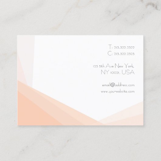 Moderne, eenvoudige, minimale professionele Sjablo Visitekaartje (Achterkant)