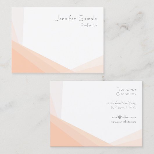 Moderne, eenvoudige, minimale professionele Sjablo Visitekaartje (Voorkant / Achterkant)