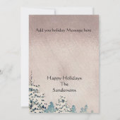 Moderne, eenvoudige, minimale Roos Gold-kerstfoto Aankondiging (Achterkant)