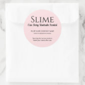 Moderne eenvoudige, minimale roze, compacte produc ronde sticker (Tas)