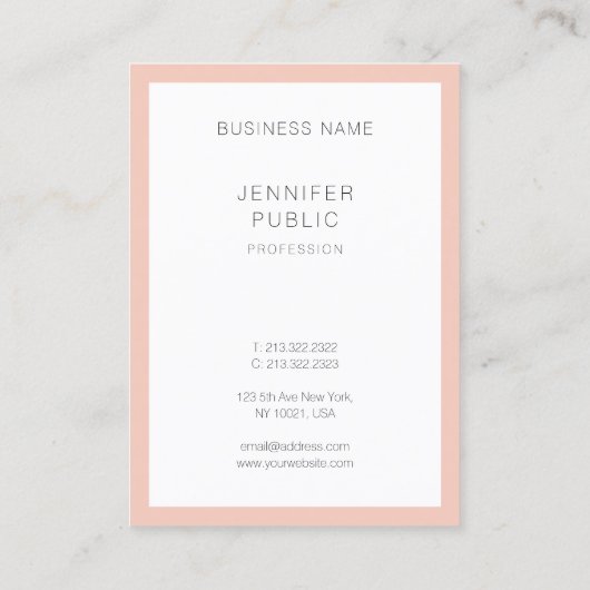 Moderne eenvoudige minimale Sjabloon Visitekaartje (Achterkant)