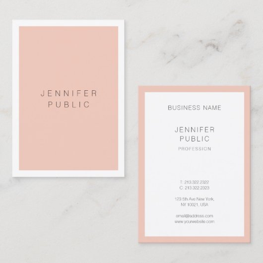 Moderne eenvoudige minimale Sjabloon Visitekaartje (Voorkant / Achterkant)