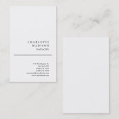 Moderne, eenvoudige, minimale Sjabloon Visitekaartje (Voorkant / Achterkant)