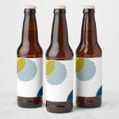 Moderne, eenvoudige, minimale, trendy abstracte ku bier etiket (Flessen)
