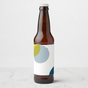 Moderne, eenvoudige, minimale, trendy abstracte ku bier etiket