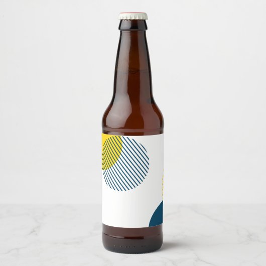 Moderne, eenvoudige, minimale, trendy abstracte ku bier etiket (Voorkant)