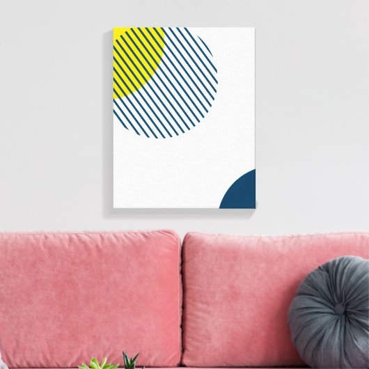 Moderne, eenvoudige, minimale, trendy abstracte ku canvas afdruk (Insitu (Woonkamer))