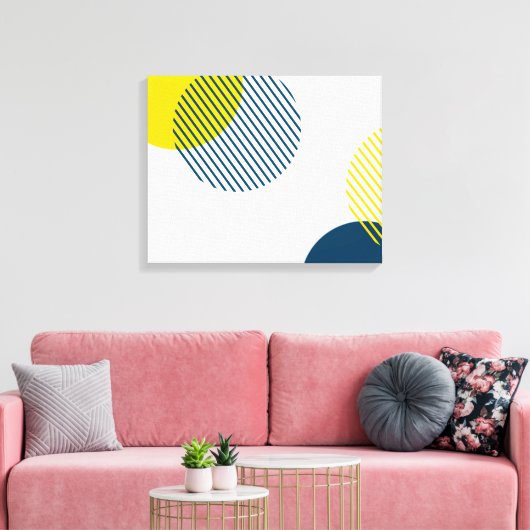 Moderne, eenvoudige, minimale, trendy abstracte ku canvas afdruk (Insitu (Woonkamer))