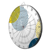 Moderne, eenvoudige, minimale, trendy abstracte ku dartbord (Voorkant Rechts)