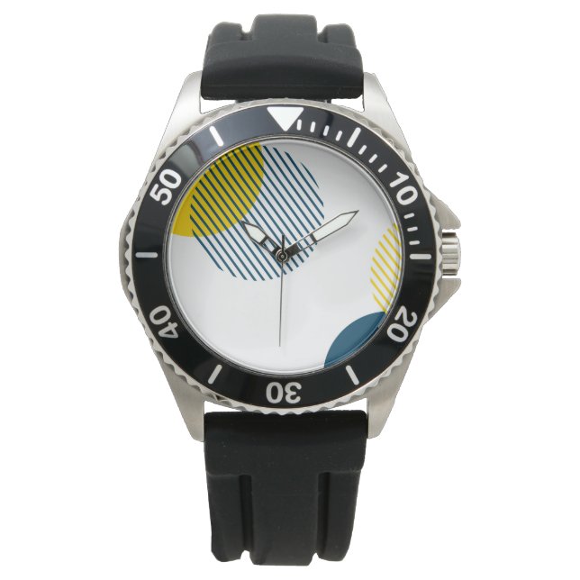 Moderne, eenvoudige, minimale, trendy abstracte ku horloge (Voorkant)