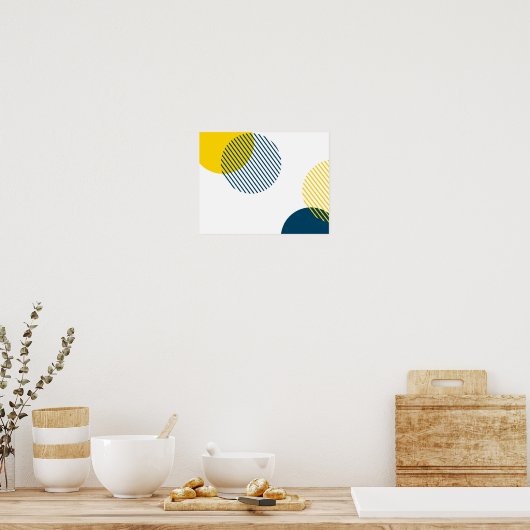 Moderne, eenvoudige, minimale, trendy abstracte ku poster (Keuken)