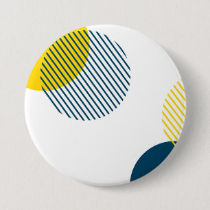 Moderne, eenvoudige, minimale, trendy abstracte ku ronde button 7,6 cm
