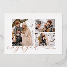 moderne eenvoudige minimale Verloving Kerst foto 