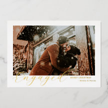 moderne eenvoudige minimale Verloving Kerst foto 
