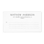 Moderne, eenvoudige, minimale verzendkosten etiket (Voorkant)