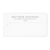 Moderne, eenvoudige, minimale verzendkosten etiket (Voorkant)