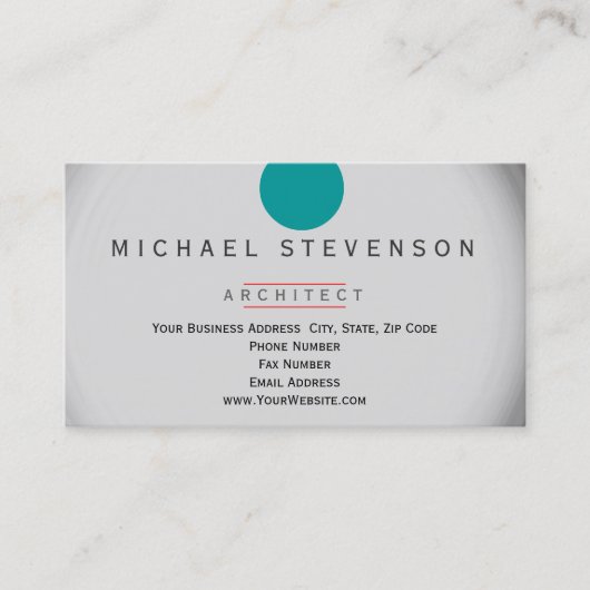 Moderne, eenvoudige minimale Visitekaartje archite (Voorkant)
