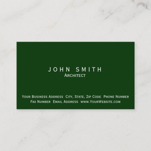 Moderne, eenvoudige minimale Visitekaartje archite (Voorkant)